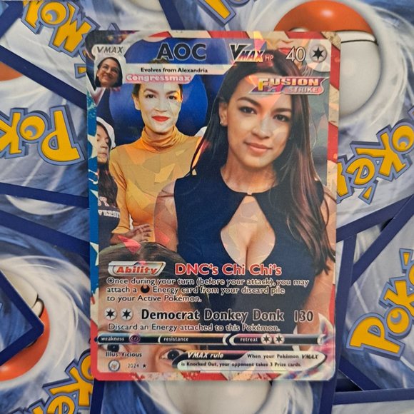 A.O.C. Pokemon Card - Alexandria Ocasio-Cortez - Picture 1 of 6